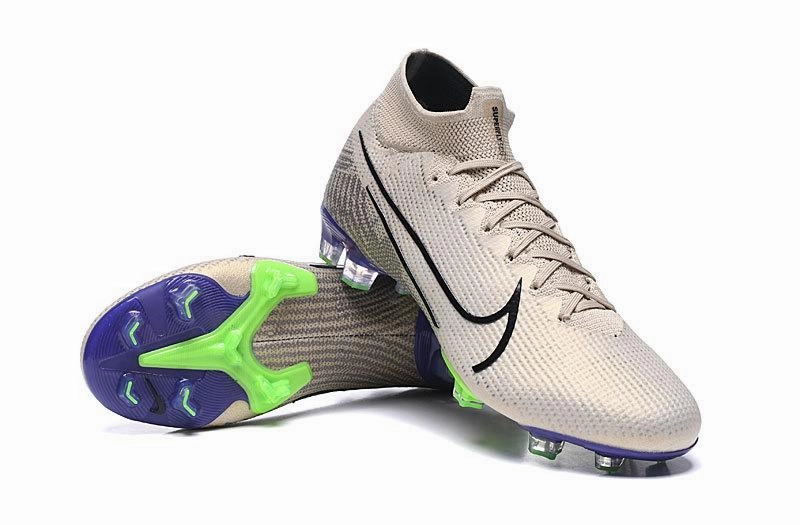 Mercurial Superfly 7 Elite Flyknit 360 FG Soccers Cleats Shoes Grey White Most Recent Nike Shoes