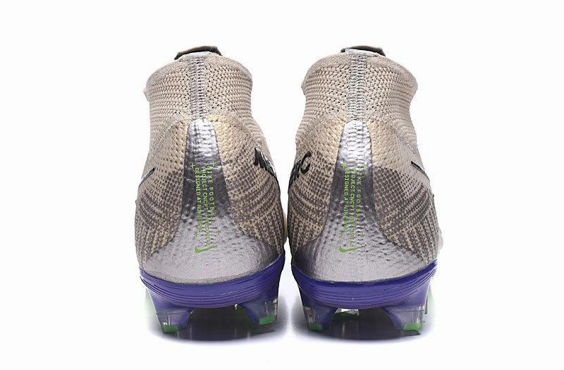 Nike Shoes That Add Height Mercurial Superfly 7 Elite Flyknit 360 FG Soccers Cleats Shoes Grey White