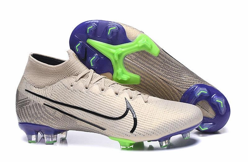 Mercurial Superfly 7 Elite Flyknit 360 FG Soccers Cleats Shoes Grey White Georgia Bulldog Nike Shoes