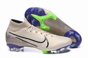 Nike Support Shoes Mercurial Superfly 7 Elite Flyknit 360 FG Soccers Cleats Shoes Grey White
