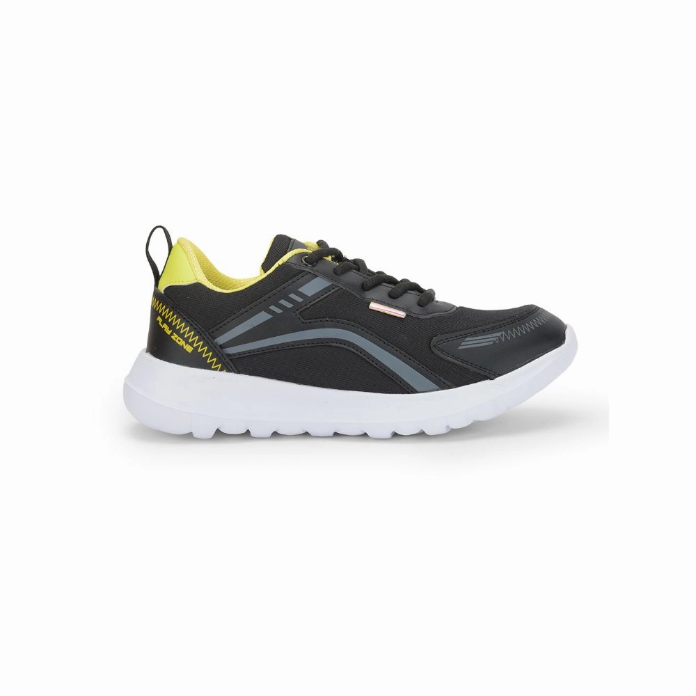 Shoes That Are Good For Running Lucy & Luke Lacing Black Sports Shoes For Kids ZEAL-L By Liberty