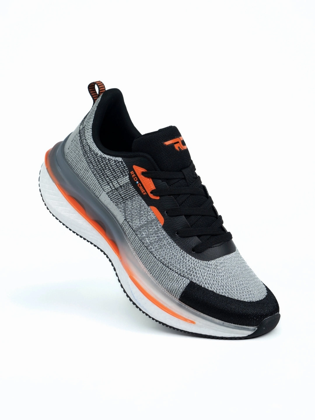 Shoes For Running Cross Country Red Chief Sports Black-Gray Running Shoes For Men R1722 F019