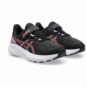 Asics Girls Trainer GT-1000 13 PS Black/Sun Coral Good Running Shoes For Pain