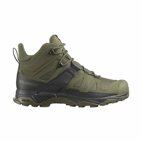 Lace Up High Heel Ankle Boots Salomon X ULTRA FORCES MID | Ranger Green