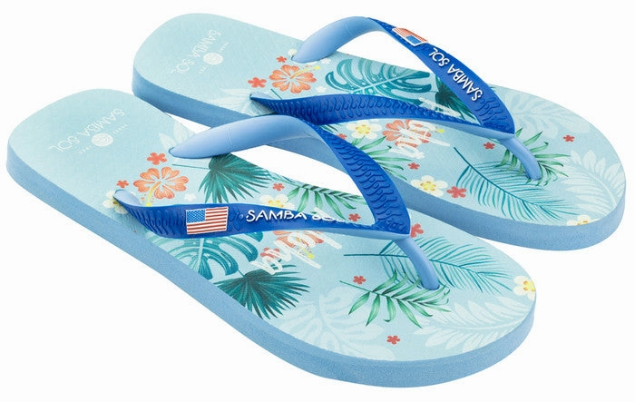 Plastic Flip Flops Samba Sol Men's Beach Collection Flip Flops  - Hawaii