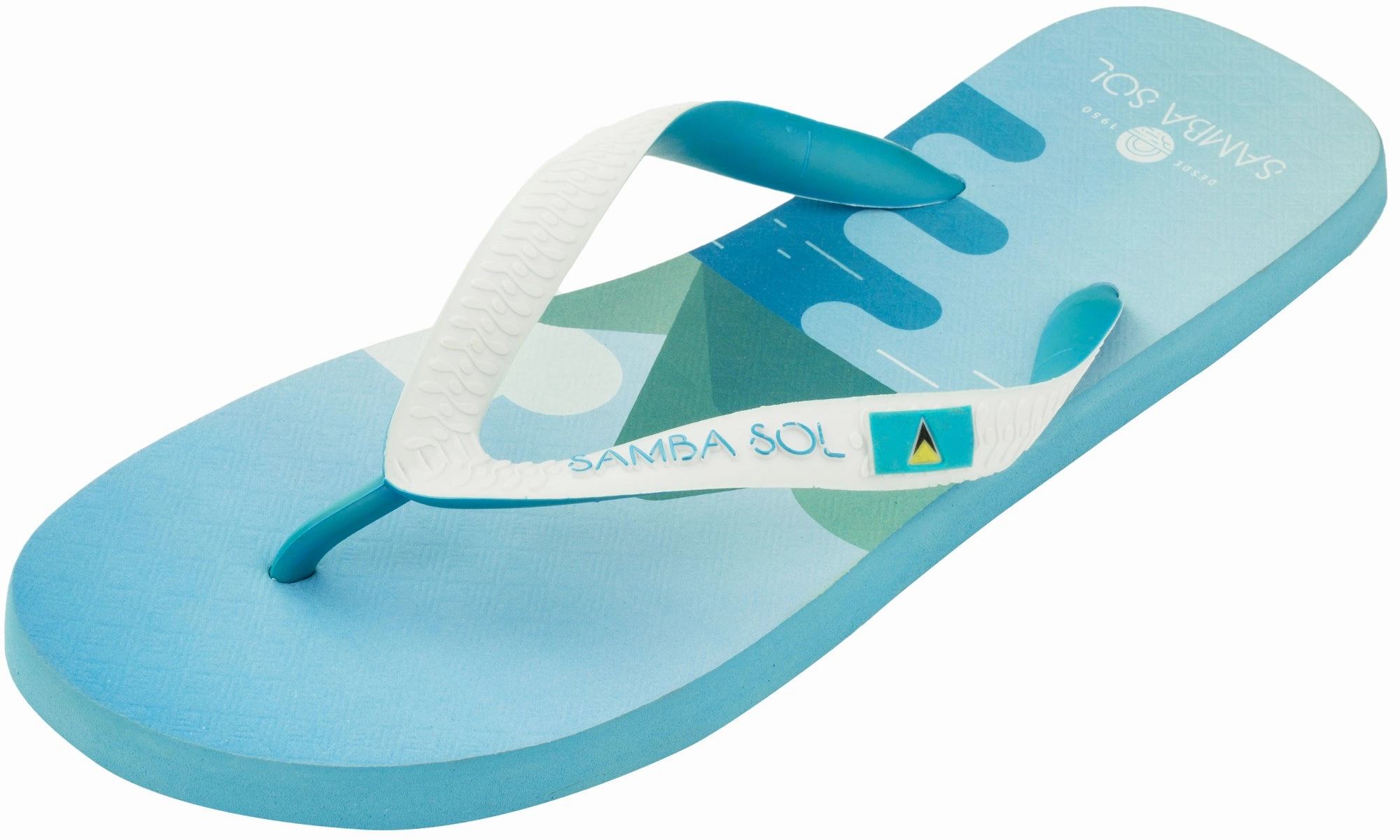 Flip Flops Water Park Samba Sol Men's Beach Collection Flip Flops - St Lucia