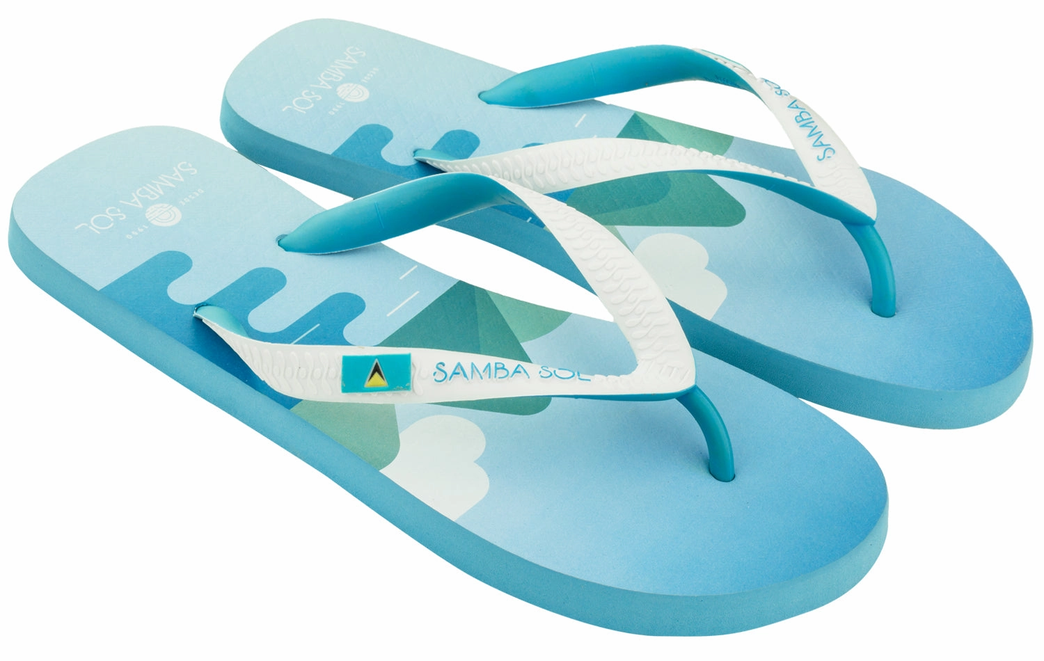 Low Wedge Flip Flops Samba Sol Men's Beach Collection Flip Flops - St Lucia