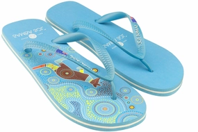 Samba Sol Men's Countries Collection Flip Flops - Australia Blue Flip Flop Brands
