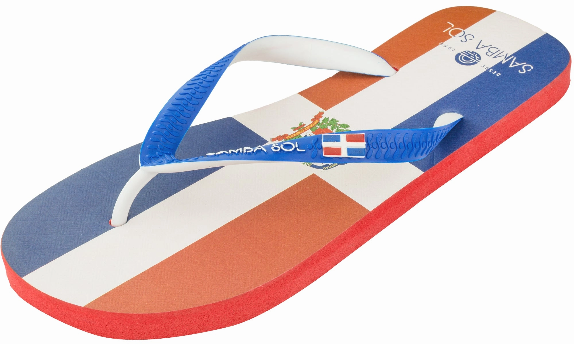 Rabbit Flip Flops Samba Sol Men's Countries Collection Flip Flops - Dominican Republic