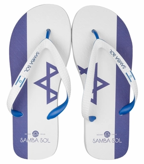 Feet Hurt Flip Flops Samba Sol Men's Countries Collection Flip Flops - Israel