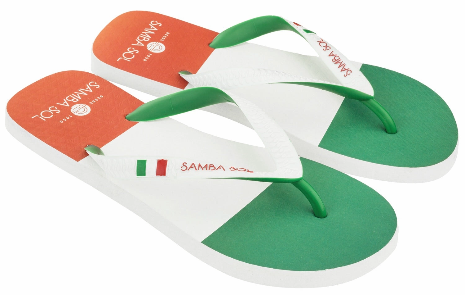Samba Sol Men's Countries Collection Flip Flops - Italy Comfortable Flip Flops For Home