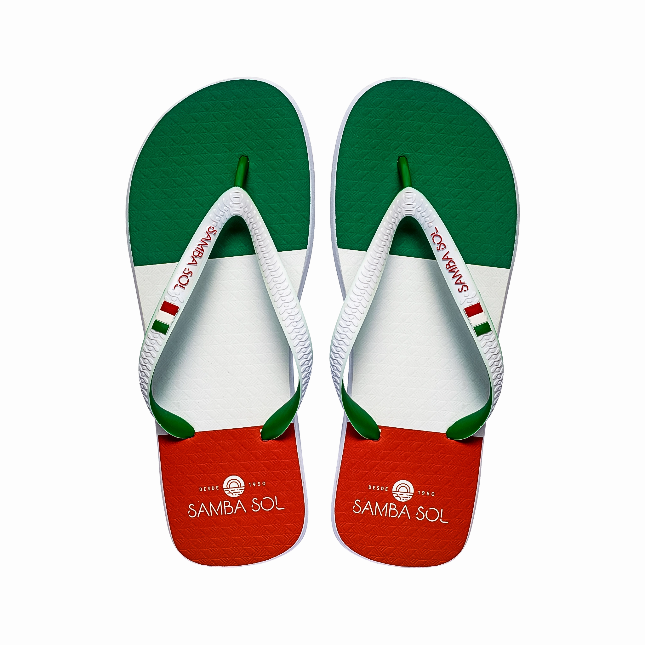 Size 18 Flip Flops Samba Sol Men's Countries Collection Flip Flops - Italy