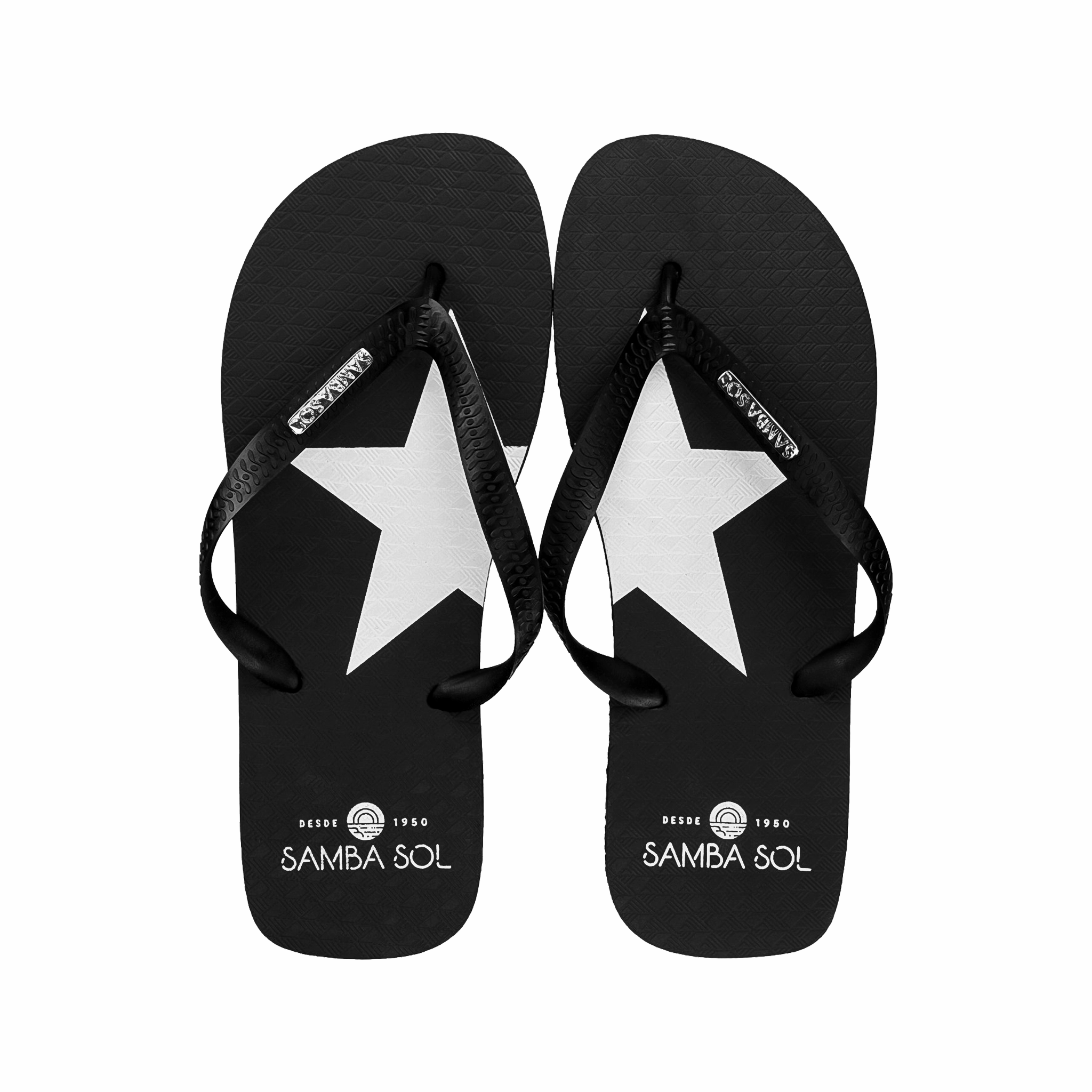 Wedge Flip Flop Samba Sol Mens Fashion Collection Flip Flops - Silver Star