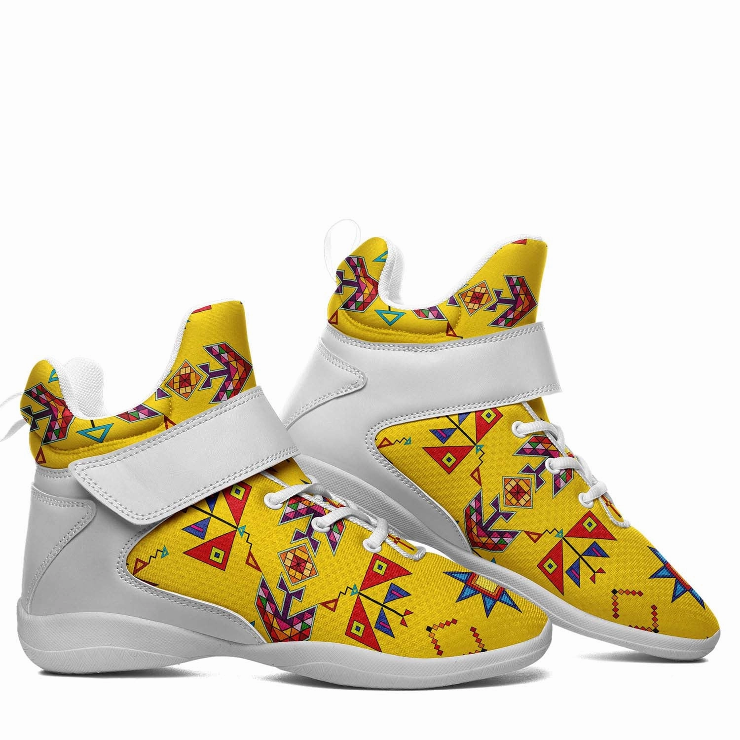 Basketball Shoes Blog Scattered Generations Maize Ipottaa Basketball / Sport High Top Shoes - White Sole