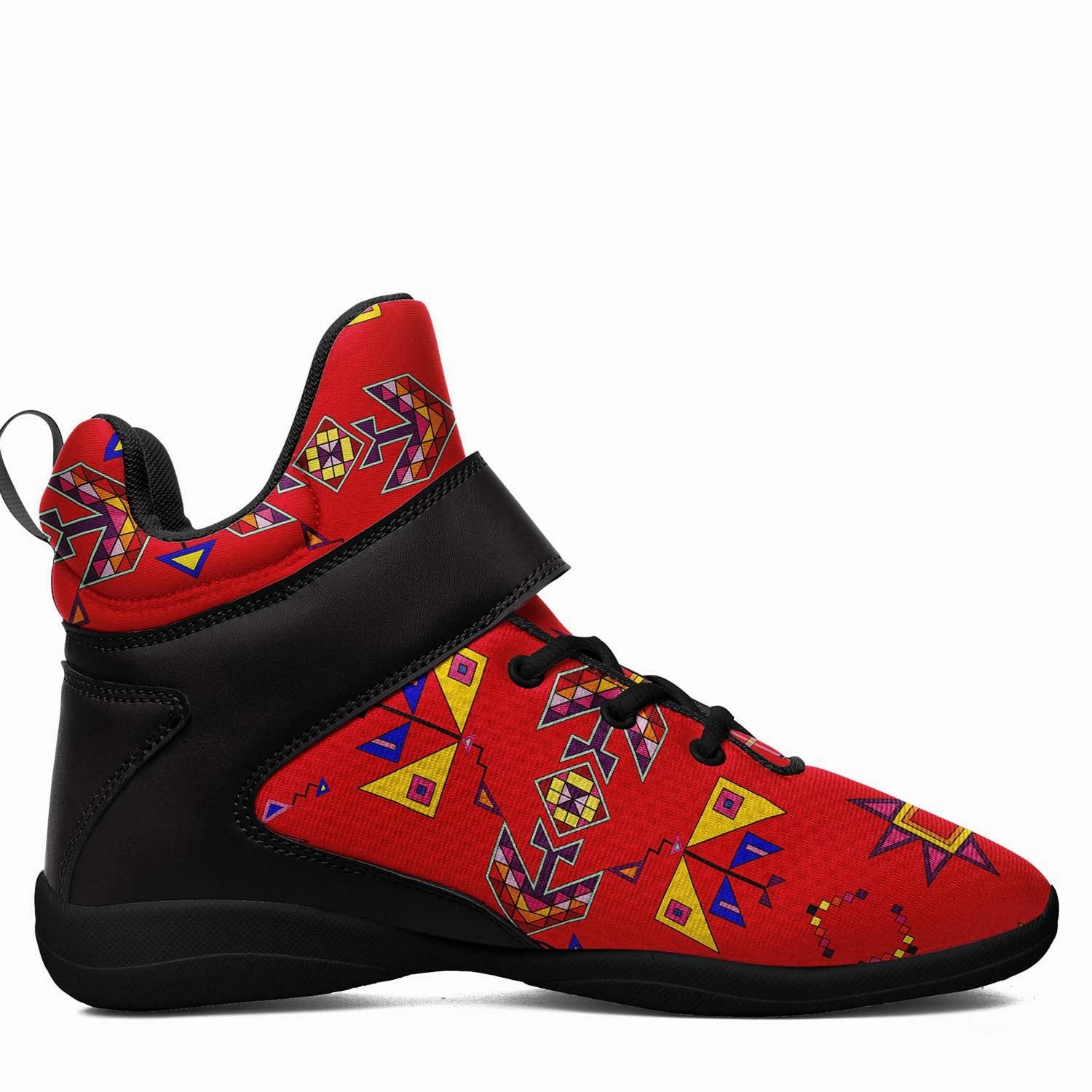 More Grip On Basketball Shoes Scattered Generations Red Ipottaa Basketball / Sport High Top Shoes - Black Sole