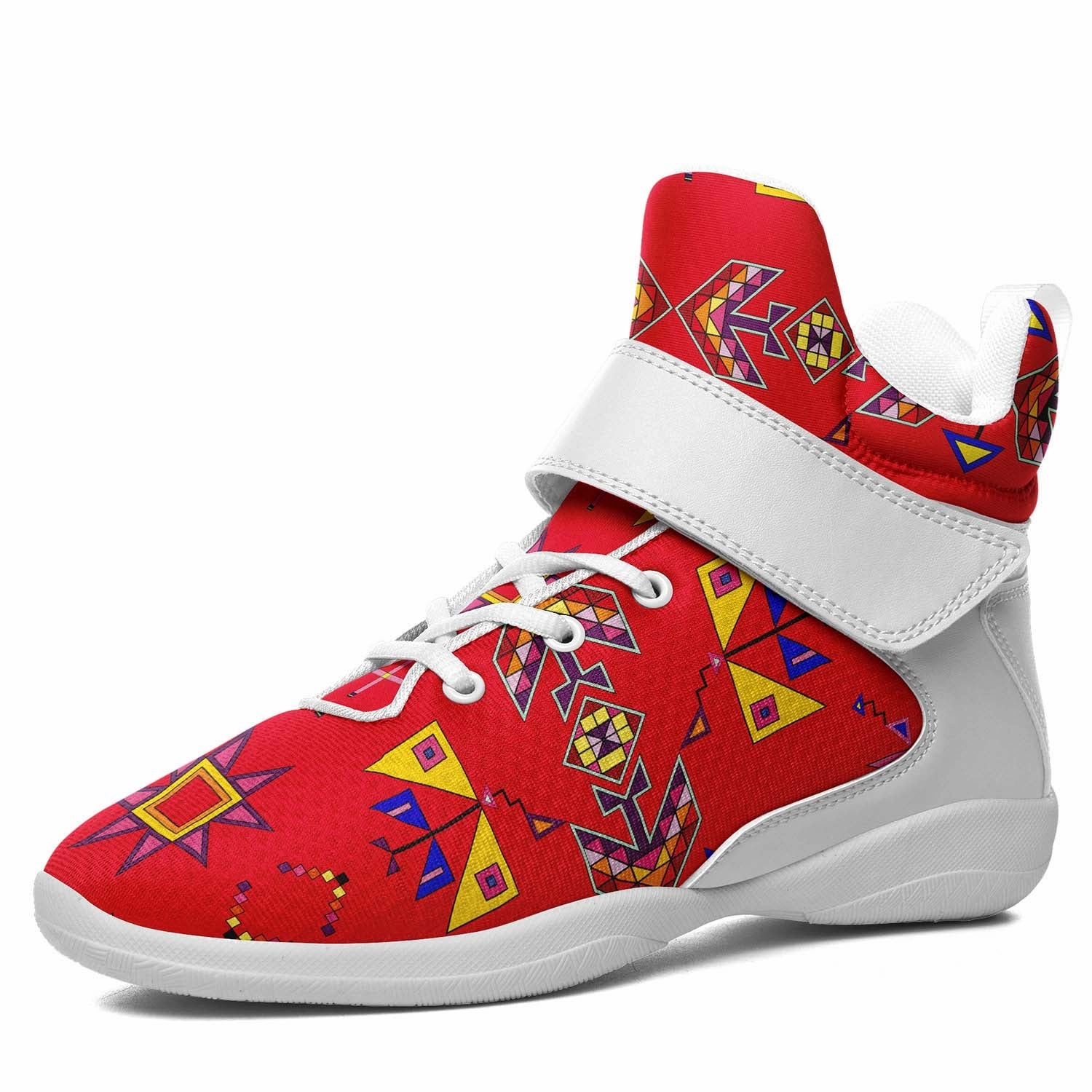 Air Flight Basketball Shoes Scattered Generations Red Ipottaa Basketball / Sport High Top Shoes - White Sole