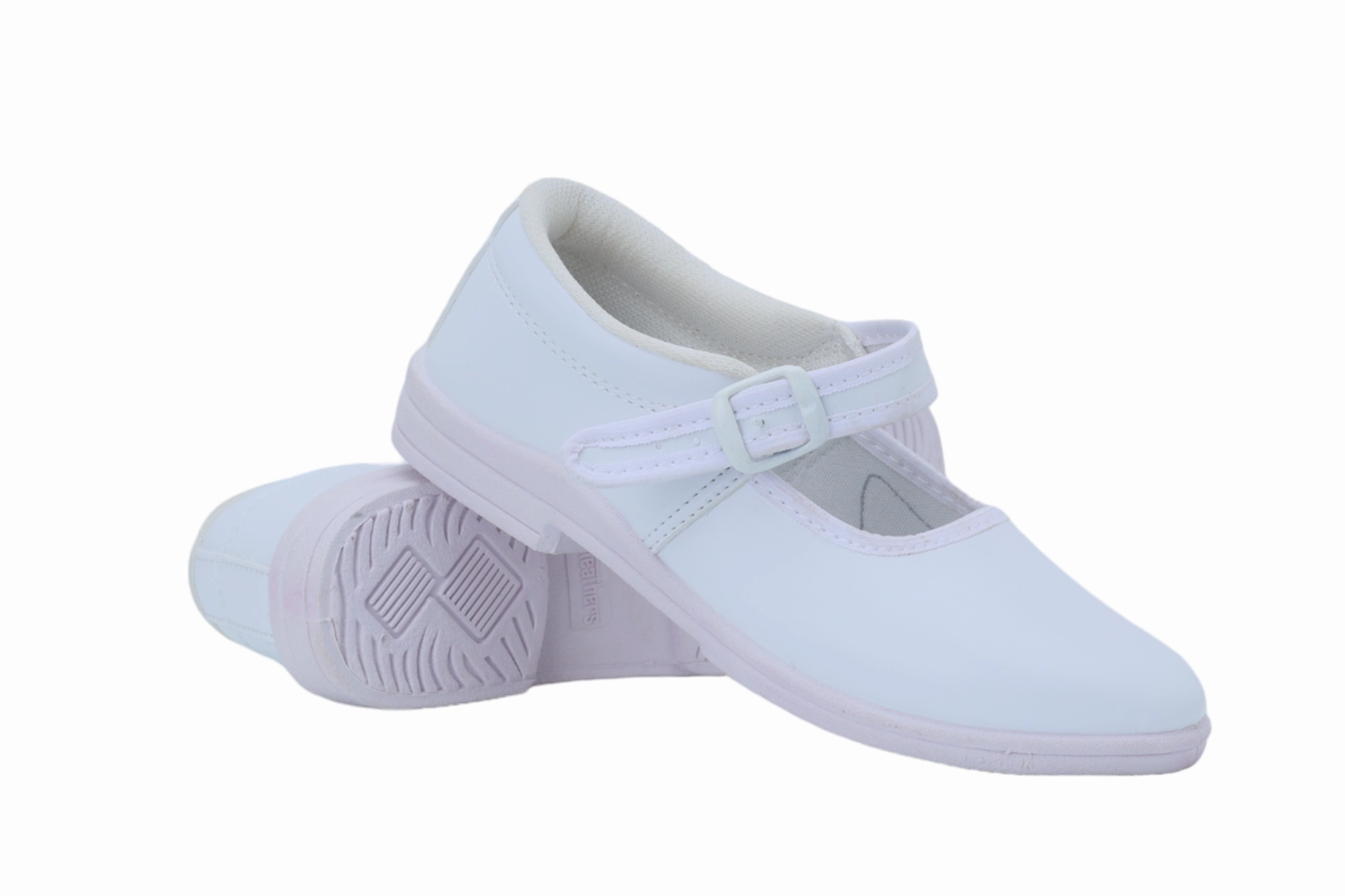 School Shoes Girls (White 6-8 Yrs) 59918 Espadrilles Slide