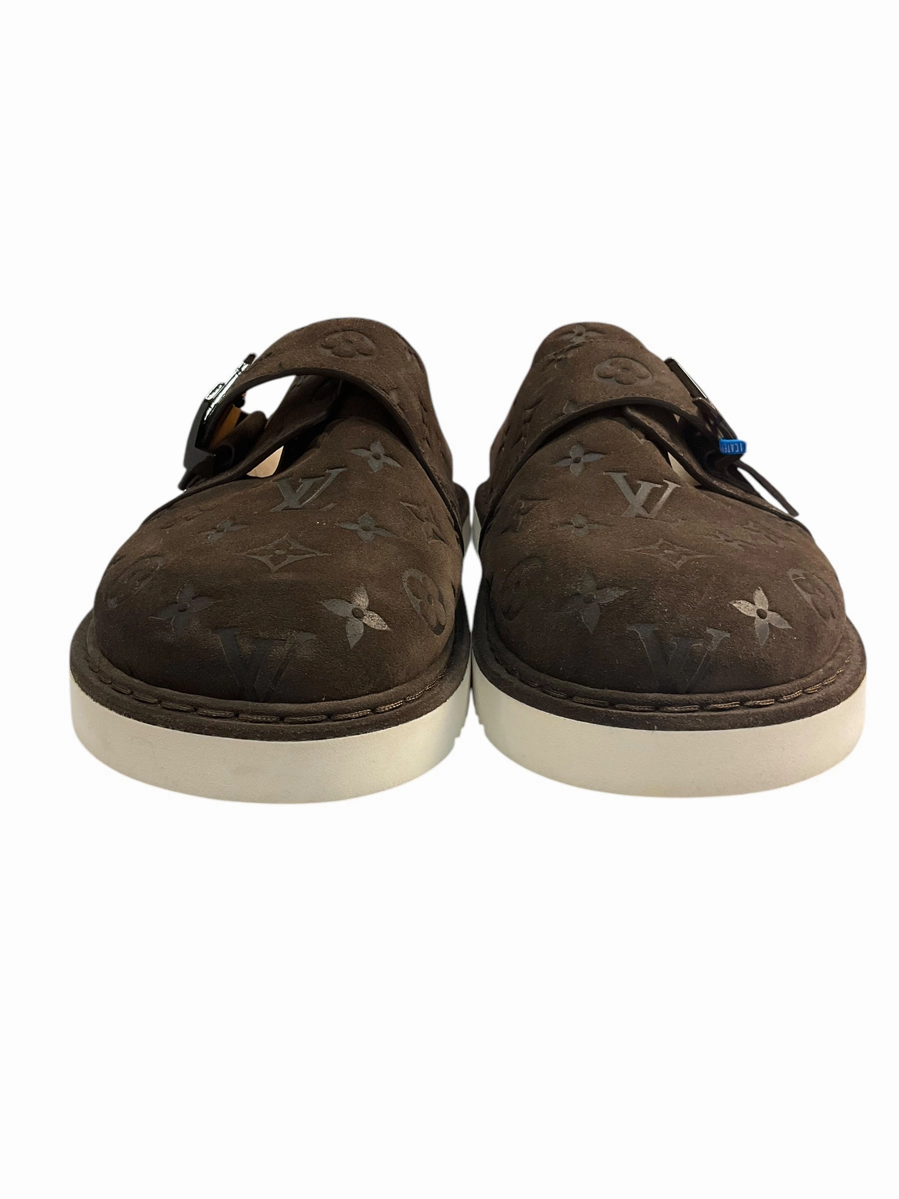 Shoes Luxury Designer By Louis Vuitton In Brown, Size: 9 Mules Shoes Bealls