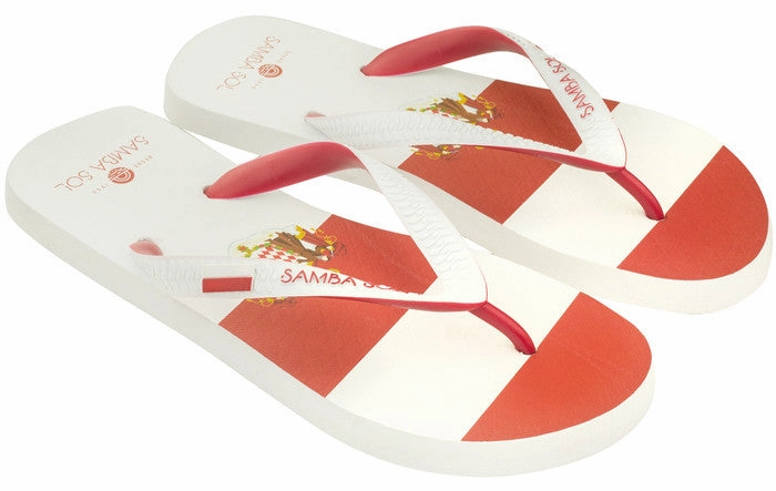 Samba Sol Men's Countries Collection Flip Flops - Monte Carlo Flip Flops Palm Trees
