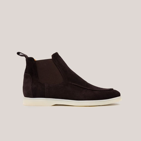 Laguna Knit Chelsea Boots Livorno - Dark Brown Suede - Chelsea Boots