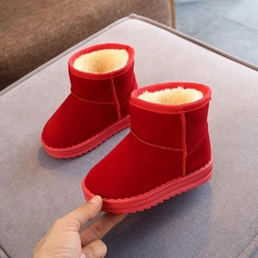 Girls Snow Boots Ankle Plush Warm Winter Kids Shoes Boys Cotton Boots Infant Toddler Shoes Casual Children Boots Flats Non-slip Sorel Caribou Fleece Trimmed Nubuck And Rubber Snow Boots