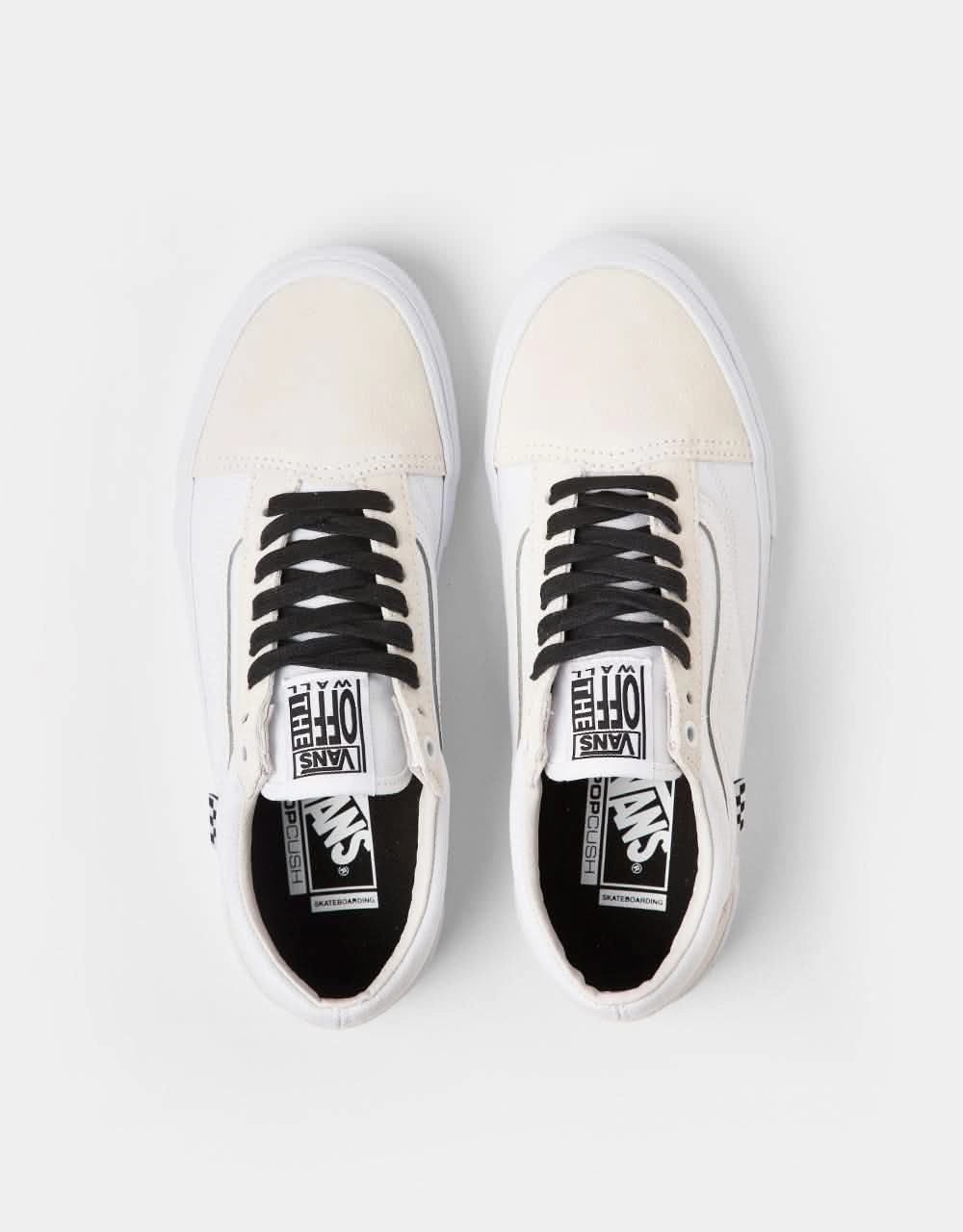 Vans Skate Old Skool VCU Skate Shoes - White Skate Shoes With Rubber Toe Cap