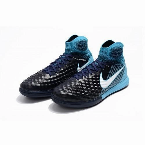 Chrome Nike Shoes Nike MagistaX Proximo II IC Soccer Shoes Obsidian White Gamma Blue