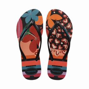 90's Platform Flip Flops Slim Patchwork Flip Flops