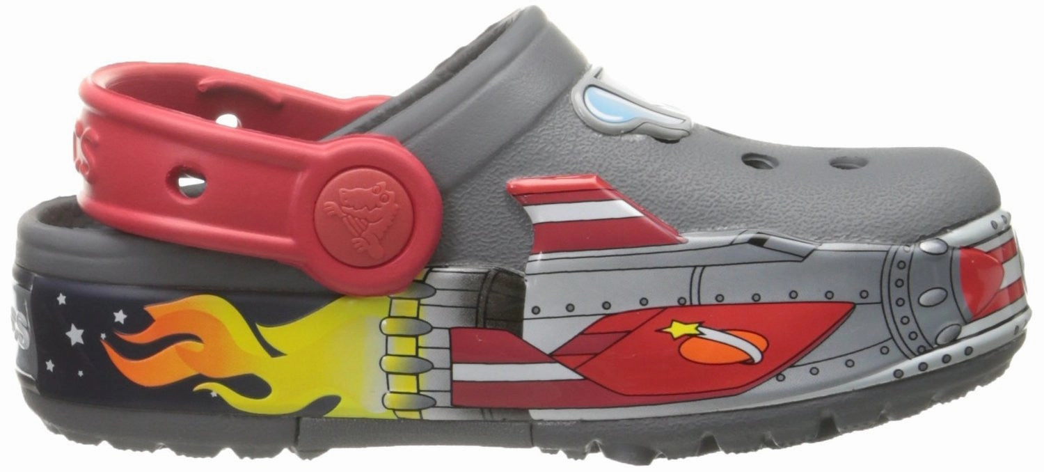 Veggies Clogs Crocs CrocsLights Galactic Clog Sandal - Charcoal - Toddler