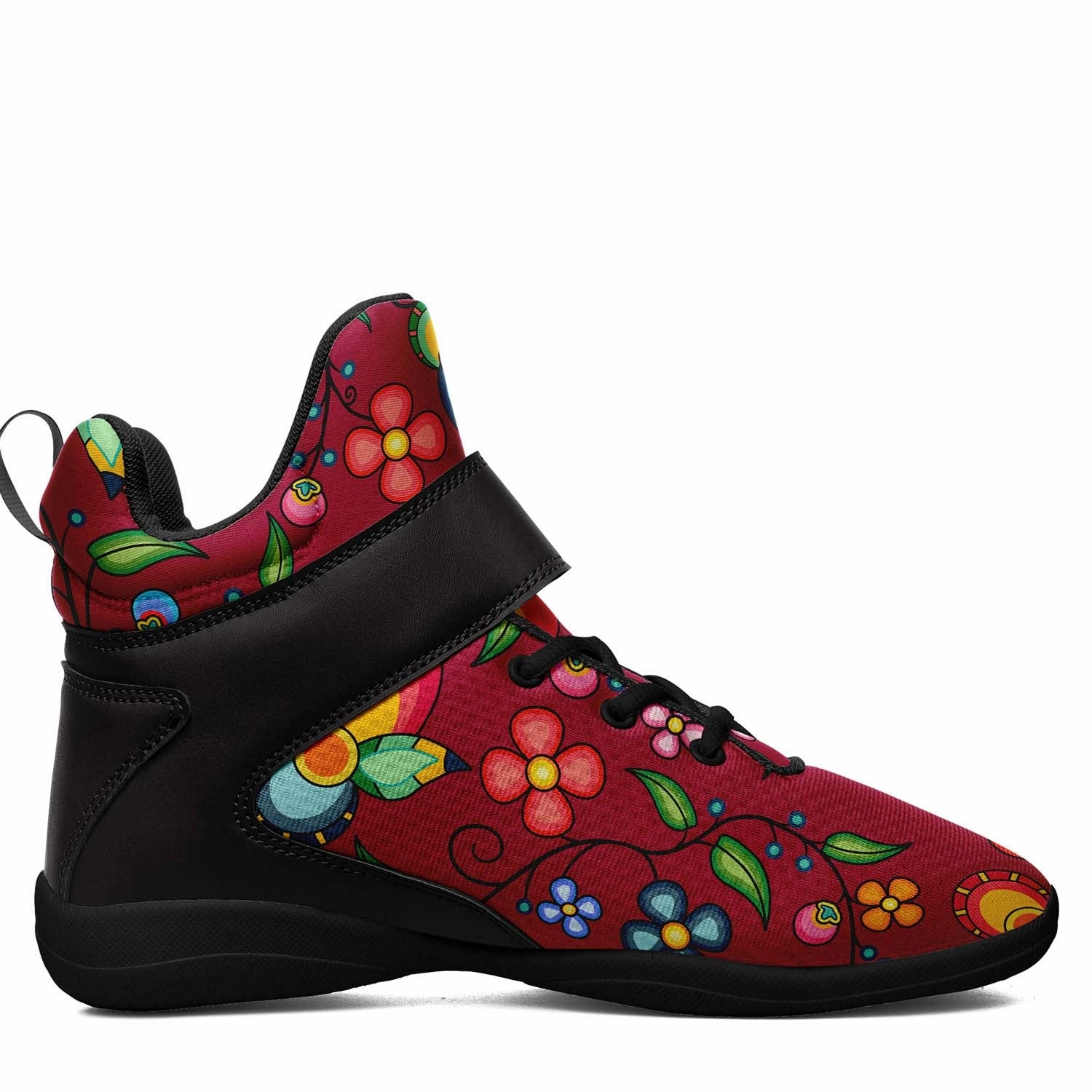 Official Basketball Shoes Floral Bounty Magenta Ipottaa Basketball / Sport High Top Shoes - Black Sole
