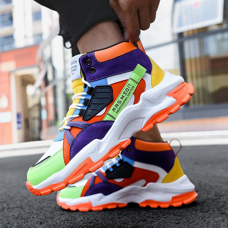 New Fashion Shoes For Men Casual High Top Chunky Sneakers Mens Trainers Tendencia 2022 Breathable Designer Zapatillas De Hombre Sneakers O Toole