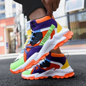 Sneakers Bar New Fashion Shoes For Men Casual High Top Chunky Sneakers Mens Trainers Tendencia 2022 Breathable Designer Zapatillas De Hombre