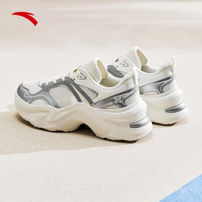 Vegan Snow Boots ANTA Women Casual Shoes 9225B8821-3 -White/Silver (Kasut Kasual Perempuan)