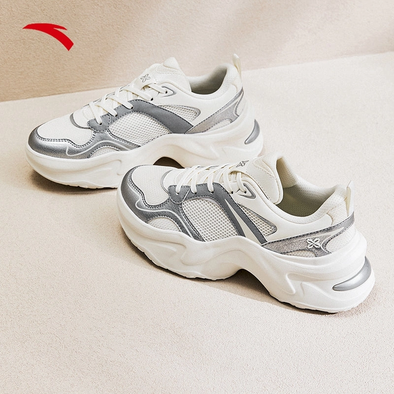 Lower East Side Snow Boots ANTA Women Casual Shoes 9225B8821-3 -White/Silver (Kasut Kasual Perempuan)