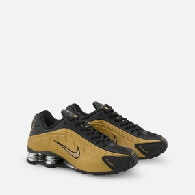 Uga Nike Shoes Women's Shox R4 Black | Metallic Gold | Metallic Silver