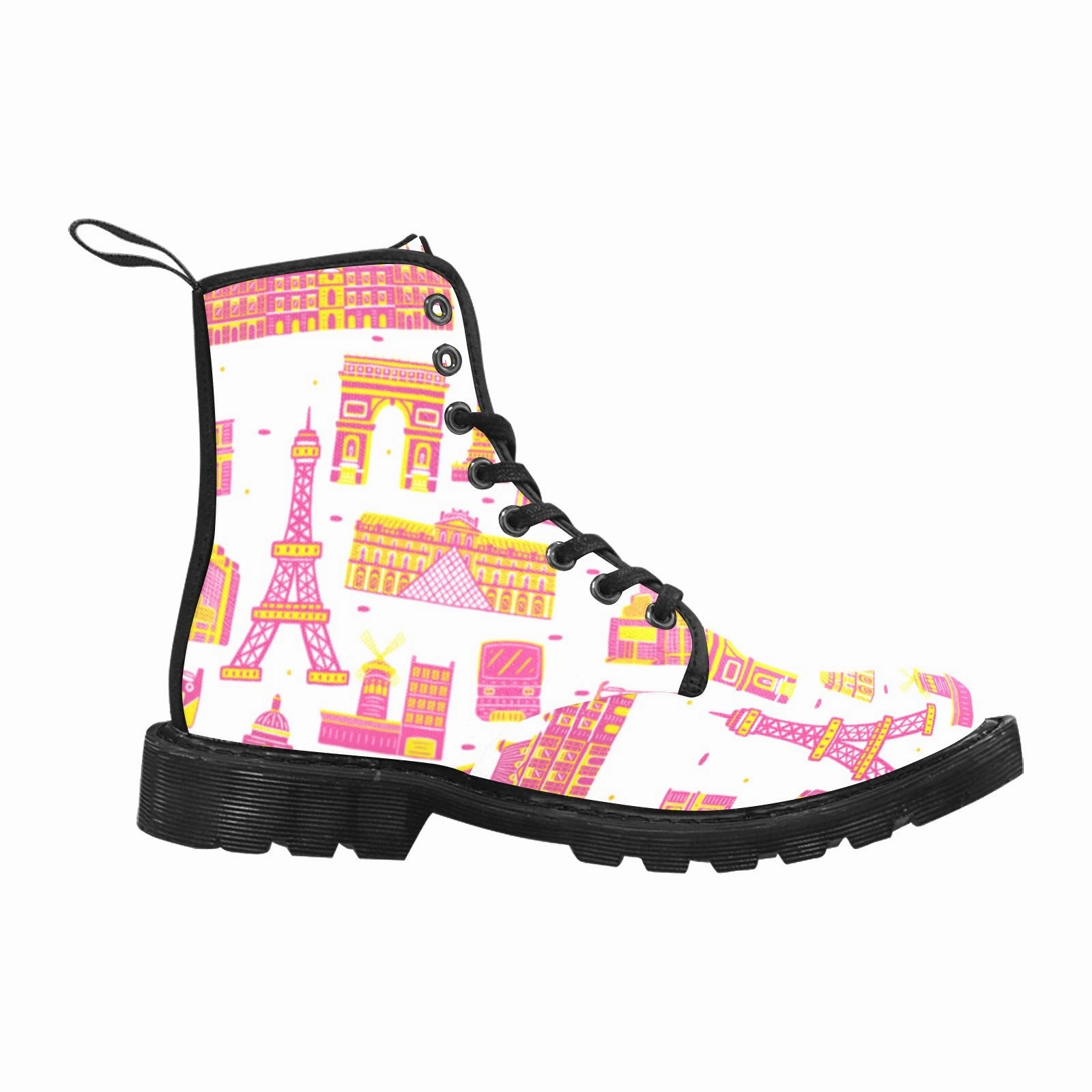 Us Jungle Combat Boots Paris Martin Boots for Women (Black) (Model 1203H)