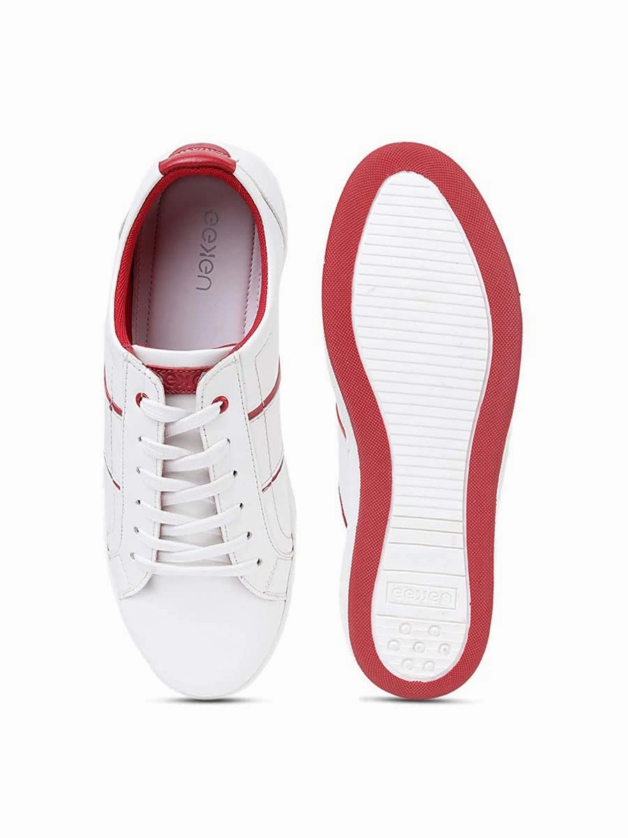 Eeken E1A034 White Stylish Smart Daily Occasional Comfortable Sneakers For Men Autism Sneakers