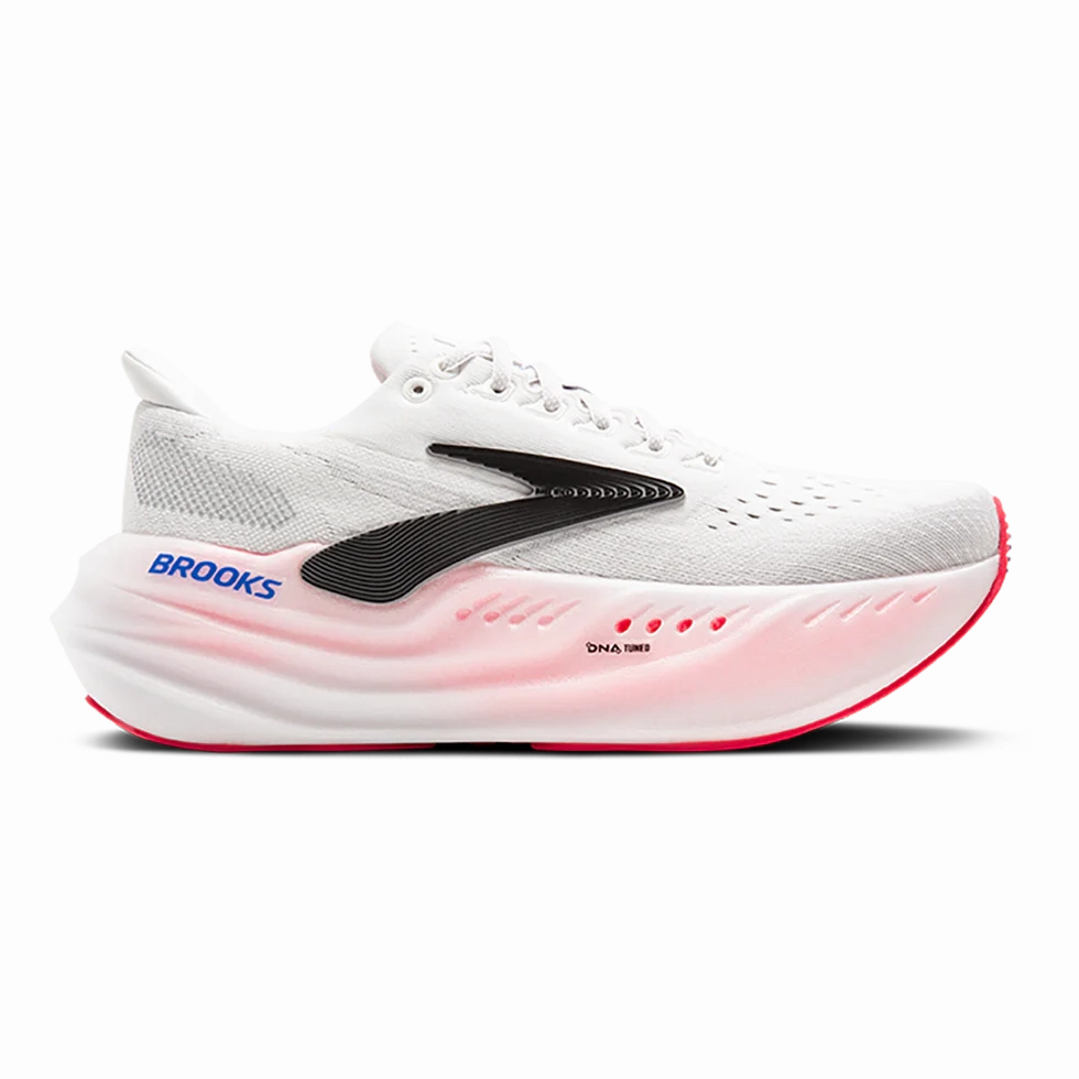 Three Buckle Ankle Boots Women's Brooks Glycerin Max - White/Black/Diva Pink