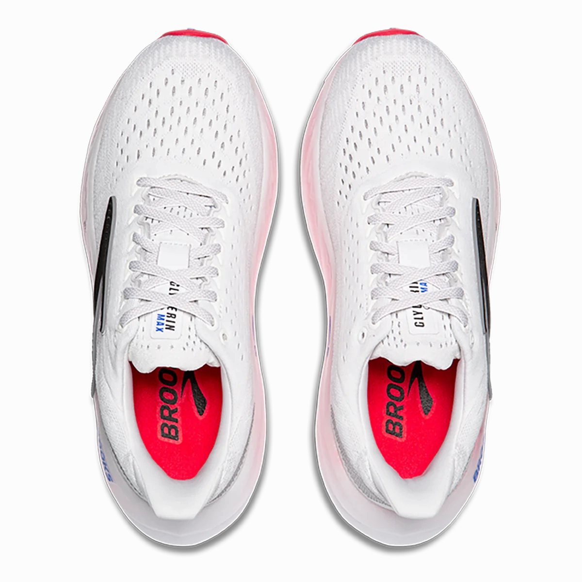 Laced Leather Ankle Boots Women's Brooks Glycerin Max - White/Black/Diva Pink