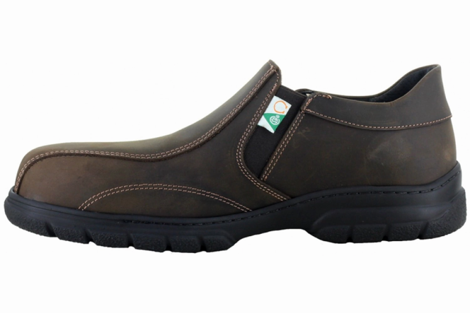 Chemical Resistant Waterproof Work Boots Mellow Walk Mens Quentin EH PR Brown Leather Metal-Free Work Shoes