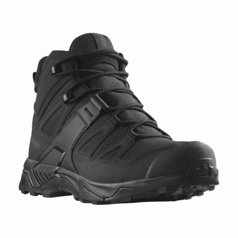 Salomon X ULTRA FORCES MID GTX | Black Lace Up Heeled Ankle Boots