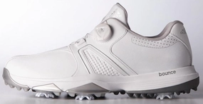 ADIDAS 360 TRAXION BOA GOLF SHOES WHITE/WHITE SILVER METALLIC MEDIUM WIDTH Golf Shoes Wide