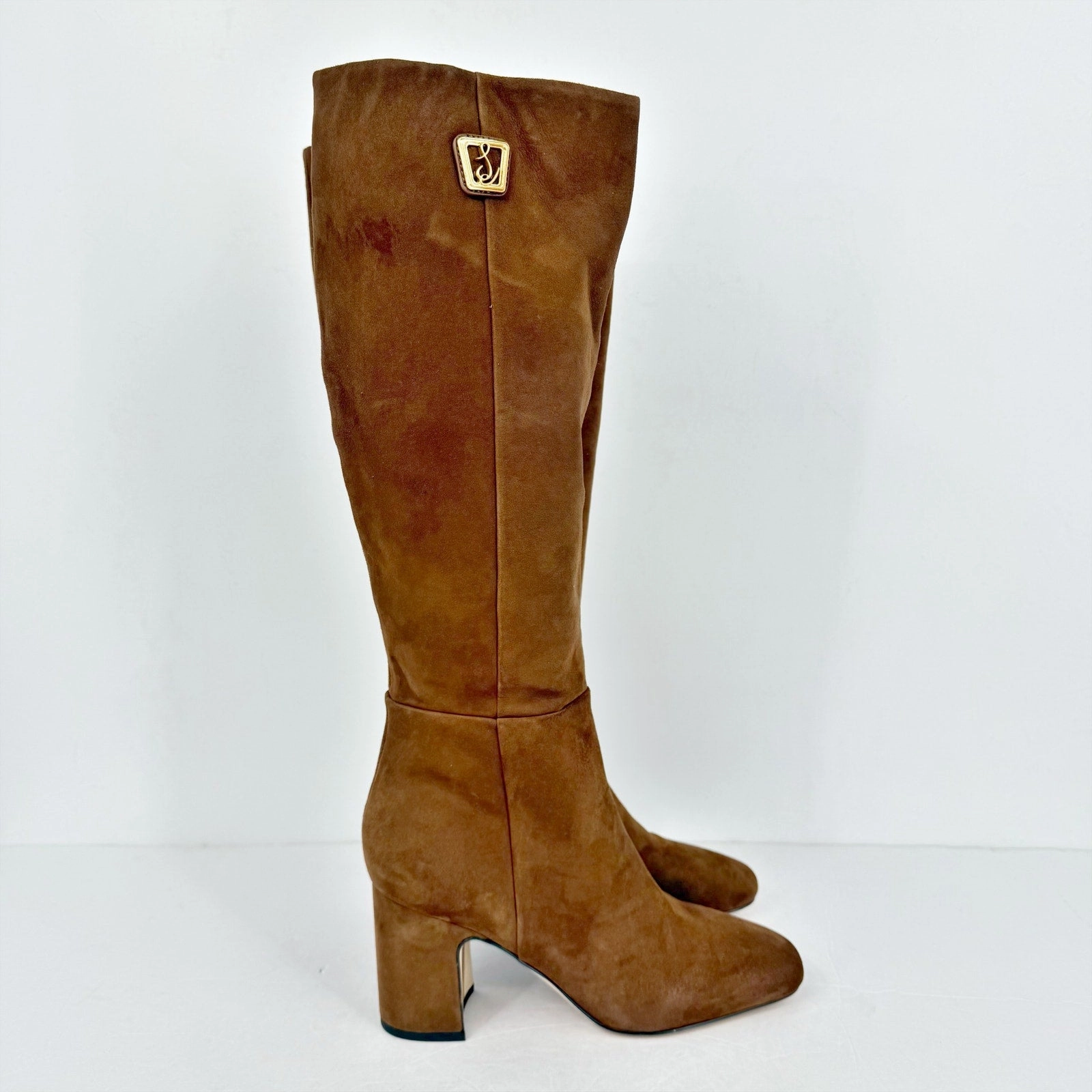 Sam Edelman Womens Faren Boots US 8.5 M EU 39 Brown Suede Knee High NIB Knee High Croc Boots