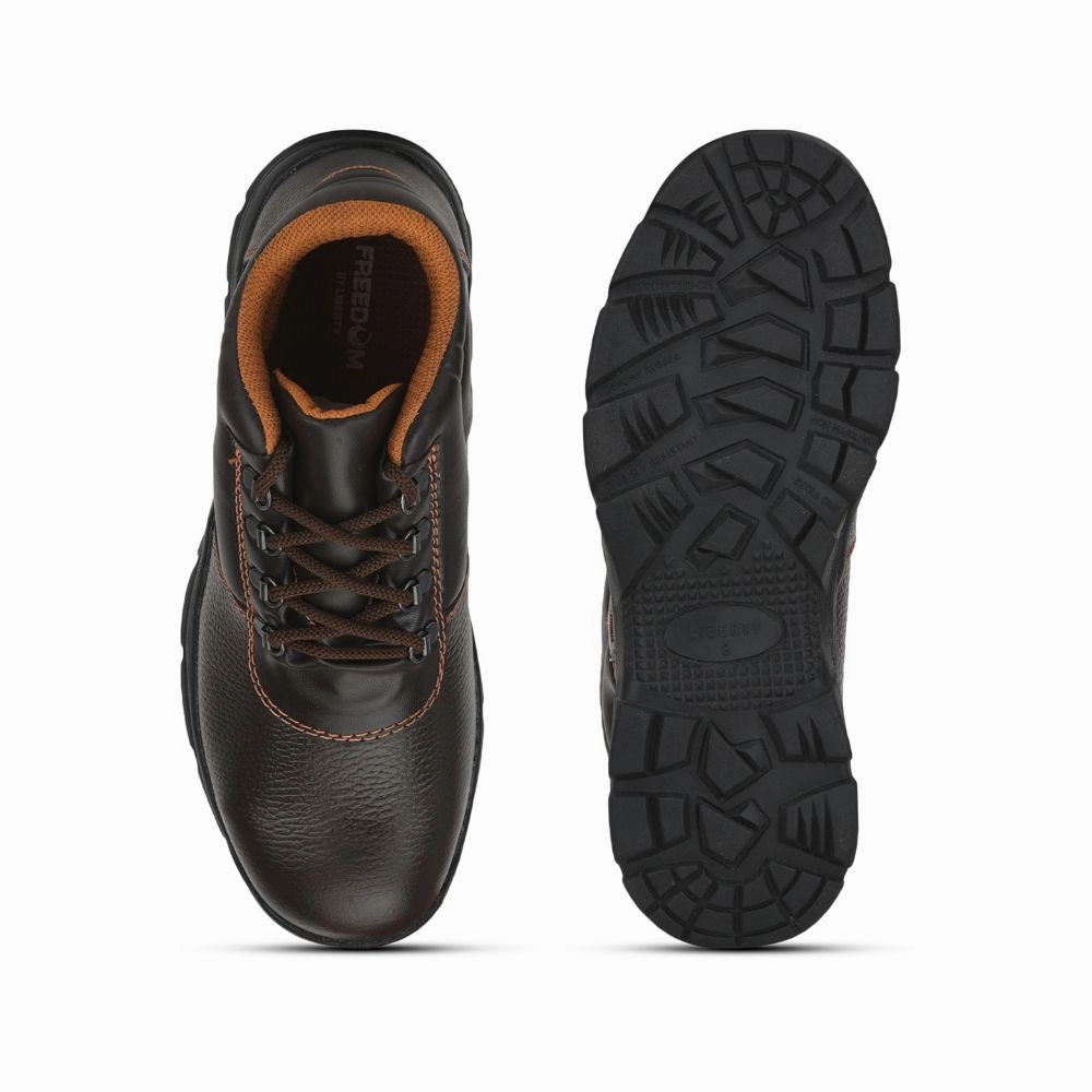 Freedom By Liberty Mens ARMOUR-AK Lacing Brown Safety Shoe Best Waterproof Ankle Boots For Travel