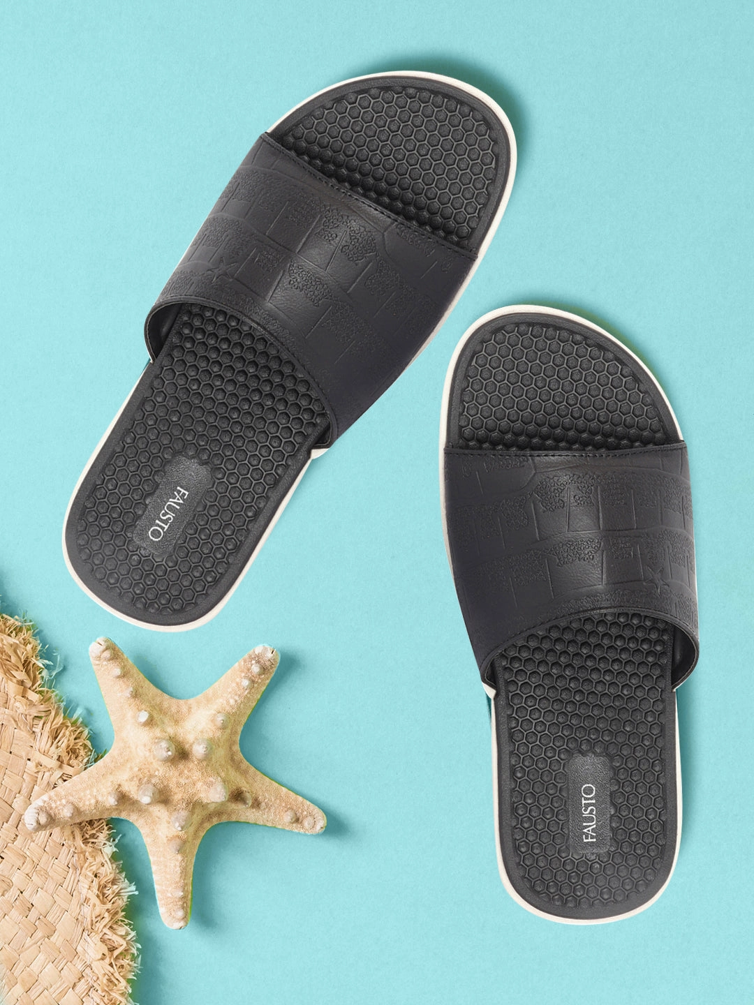 Best Outdoor Flip Flops Men Black Open Toe Ultra Light Flexible Slip-On Slippers Flip-Flops