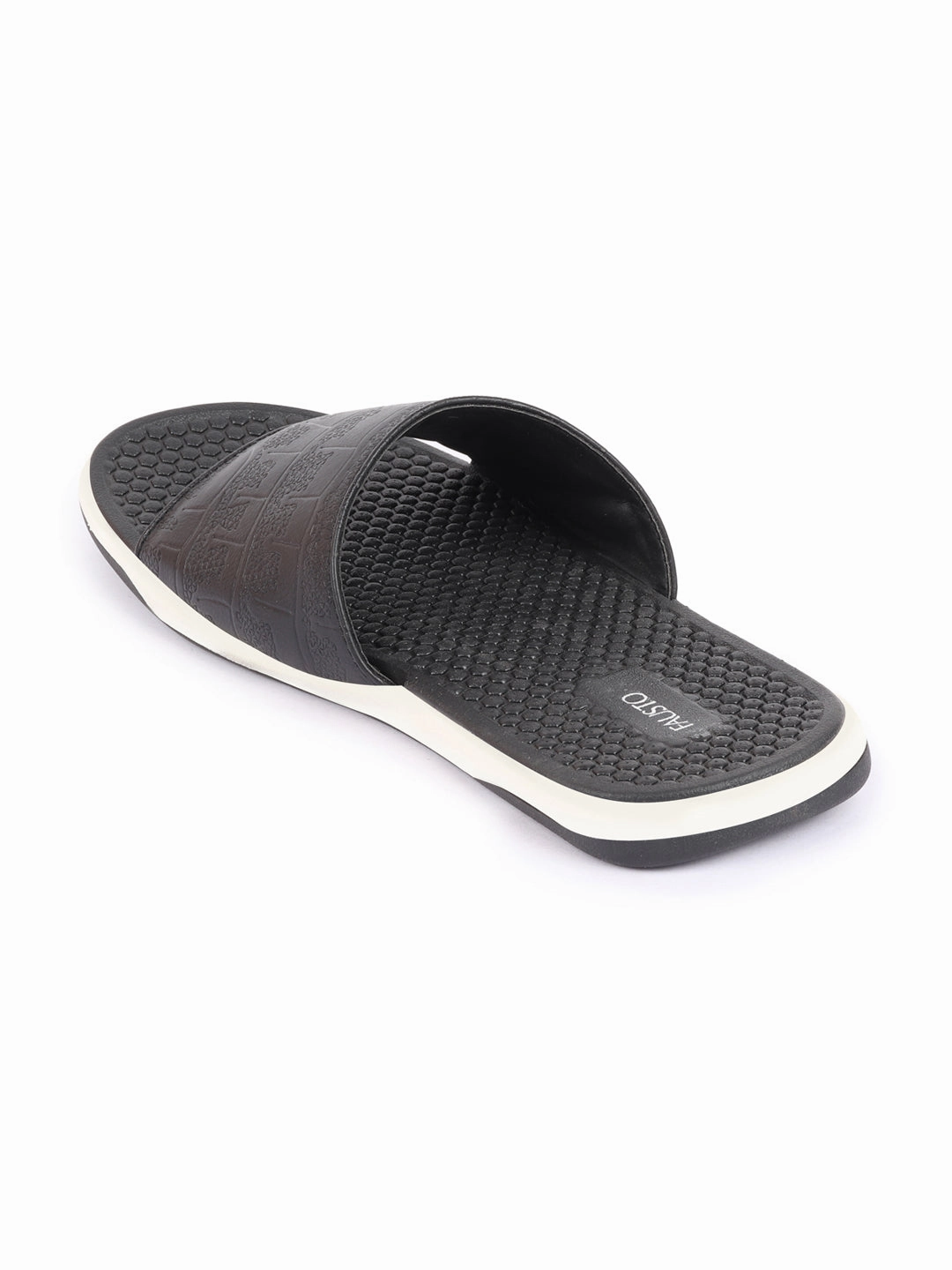 Leather Flip Flops Sale Men Black Open Toe Ultra Light Flexible Slip-On Slippers Flip-Flops
