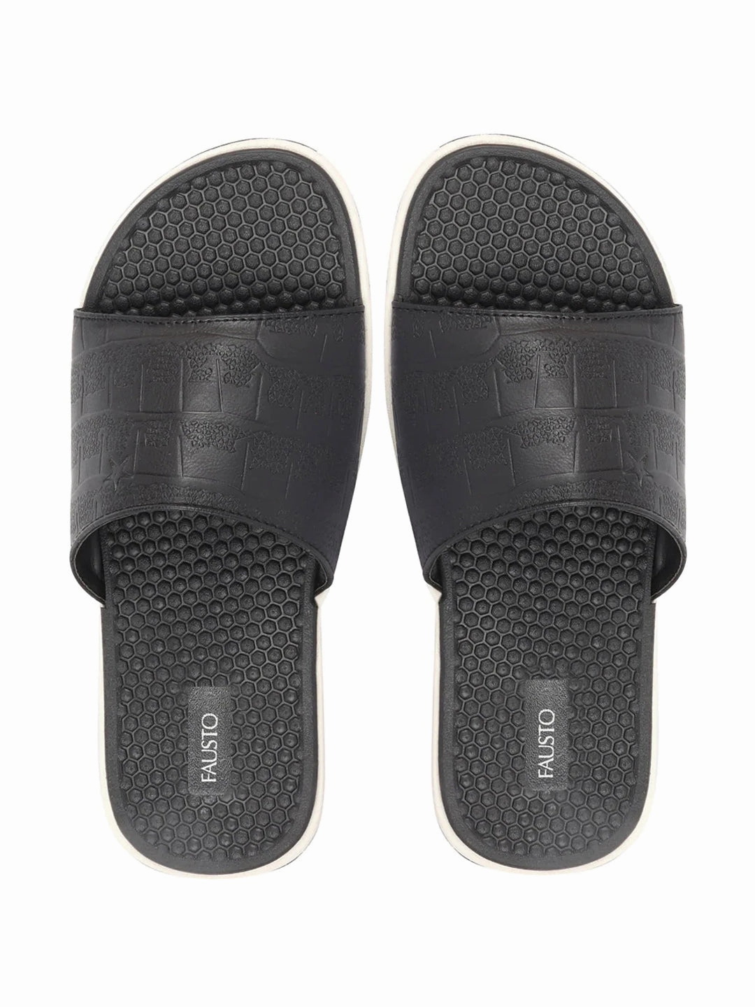Puerto Rican Flip Flops Men Black Open Toe Ultra Light Flexible Slip-On Slippers Flip-Flops
