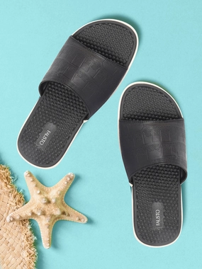 Reef Flip Flops Men Black Open Toe Ultra Light Flexible Slip-On Slippers Flip-Flops