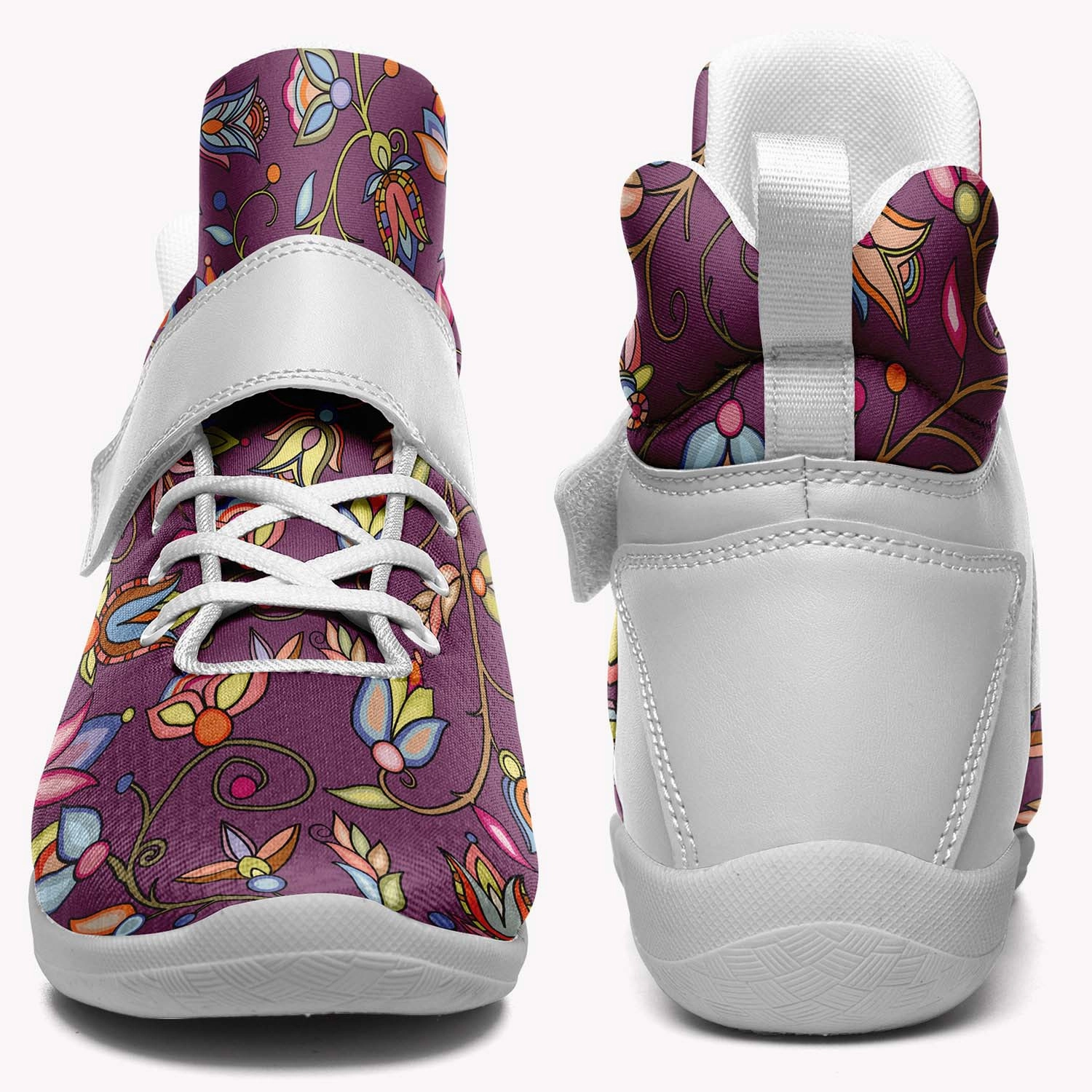 Buffalo Bloom Berry Bush Ipottaa Basketball / Sport High Top Shoes - White Sole Basketball Shoes That You Can Customize