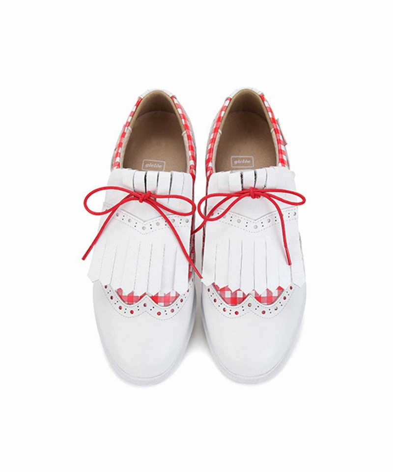 Review Golf Giclee Tee-In Spikeless Golf Shoes - Red Check